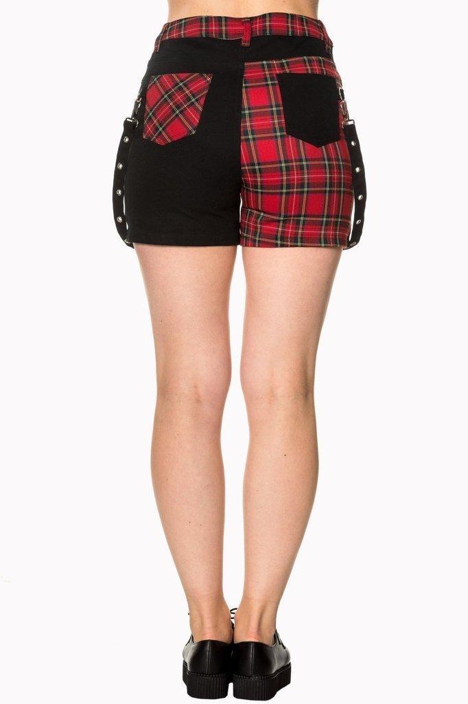 Walk The Line Shorts-Banned-Dark Fashion Clothing