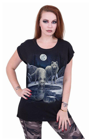 Warriors Of Winter - Turnup Sleeve Loosefit Tee-Spiral-Dark Fashion Clothing