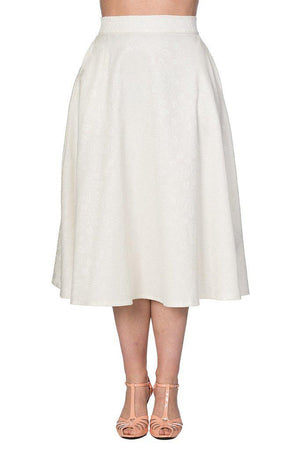 White Preppy Skirt-Banned-Dark Fashion Clothing