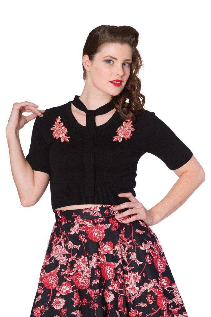 Winter Flower Jumper-Banned-Dark Fashion Clothing