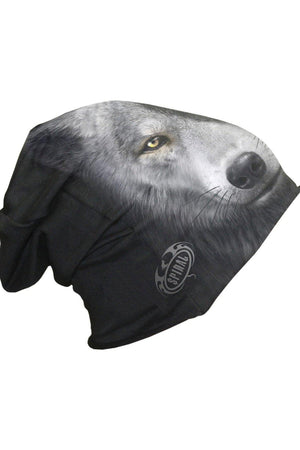 Wolf Chi - Light Cotton Beanies Black-Spiral-Dark Fashion Clothing