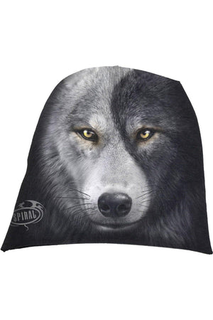 Wolf Chi - Light Cotton Beanies Black-Spiral-Dark Fashion Clothing