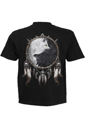 Wolf Chi - T-Shirt Black-Spiral-Dark Fashion Clothing