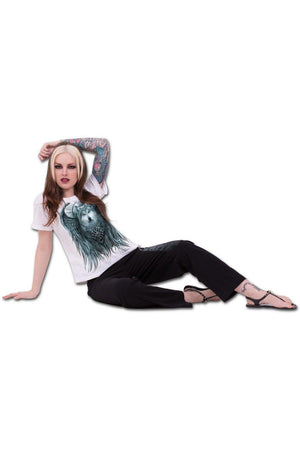 Wolf Spirit - 4Pc Gothic Pyjama Set-Spiral-Dark Fashion Clothing
