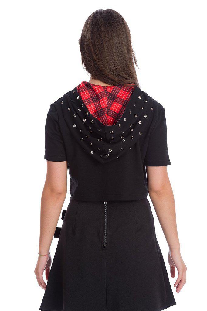 Youth Girl Sleeveless Hoodie-Banned-Dark Fashion Clothing