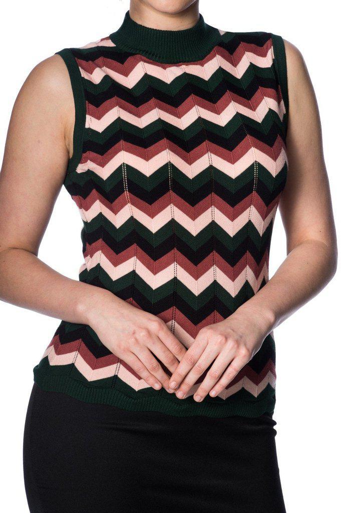 Zadia Zig Zag Tank-Banned-Dark Fashion Clothing