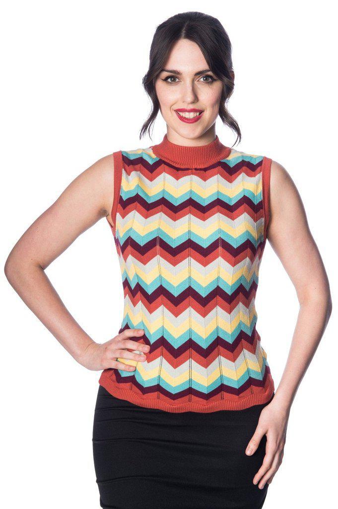 Zadia Zig Zag Tank-Banned-Dark Fashion Clothing