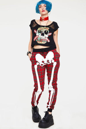 Zombie Burger Lace Panel Top-Jawbreaker-Dark Fashion Clothing